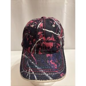 Ladies Fit Adjustable Camo Hat Pink Multicolor Ball Cap Embroidered
